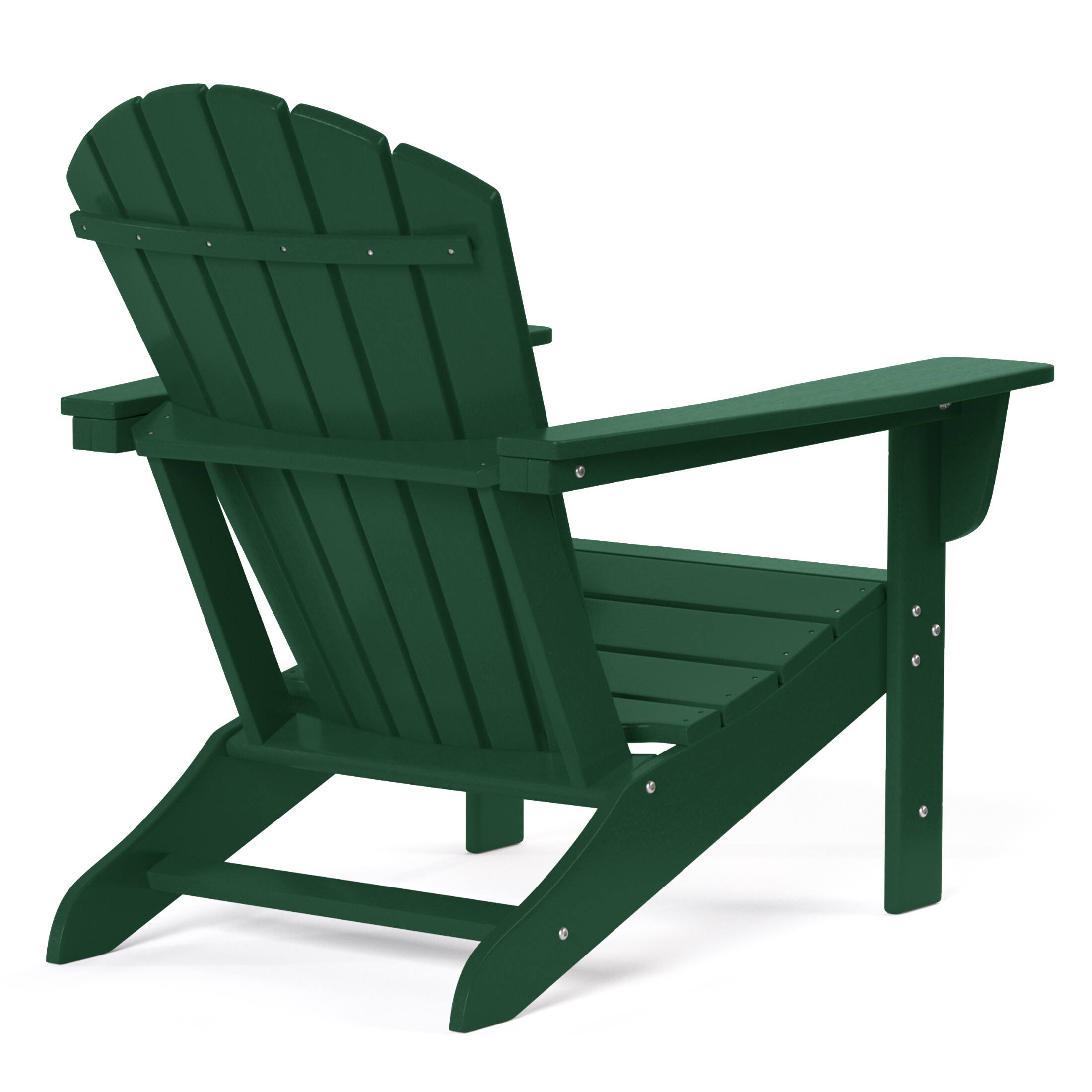 Alt View 1. WestinTrends - WestinTrends Dylan Outdoor Adirondack Chair (Set of 2) - Dark Green.
