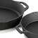 Alt View 4. MegaChef - MegaChef 13 Piece Cast Iron Skillet Set with Tempered Glass Lids and Silicone Holders - Black and Red.