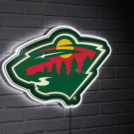 Evergreen Enterprises - Minnesota Wild LED Team Logo Shaped Lighted Wall Sign - Multicolor