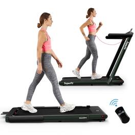 Kadyn - Electric Treadmill, Walking Jogging Machine,2.25HP 2 in 1 Folding Treadmill with APP Speaker Remote Control - Green