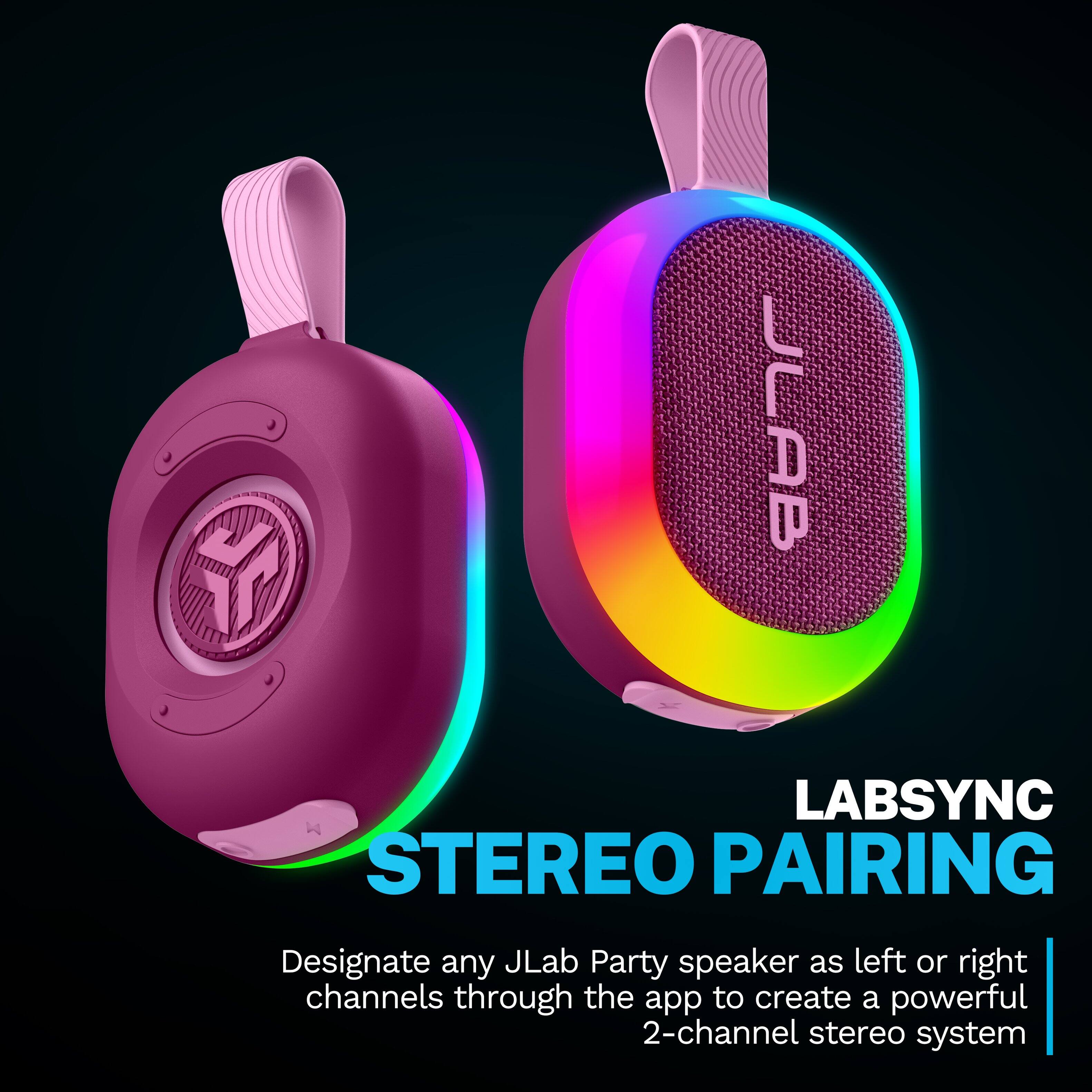 LABSYNC STEREO PAIRING

Designate any JLab Party speaker as left or right channels through the app to create a powerful 2-channel stereo system