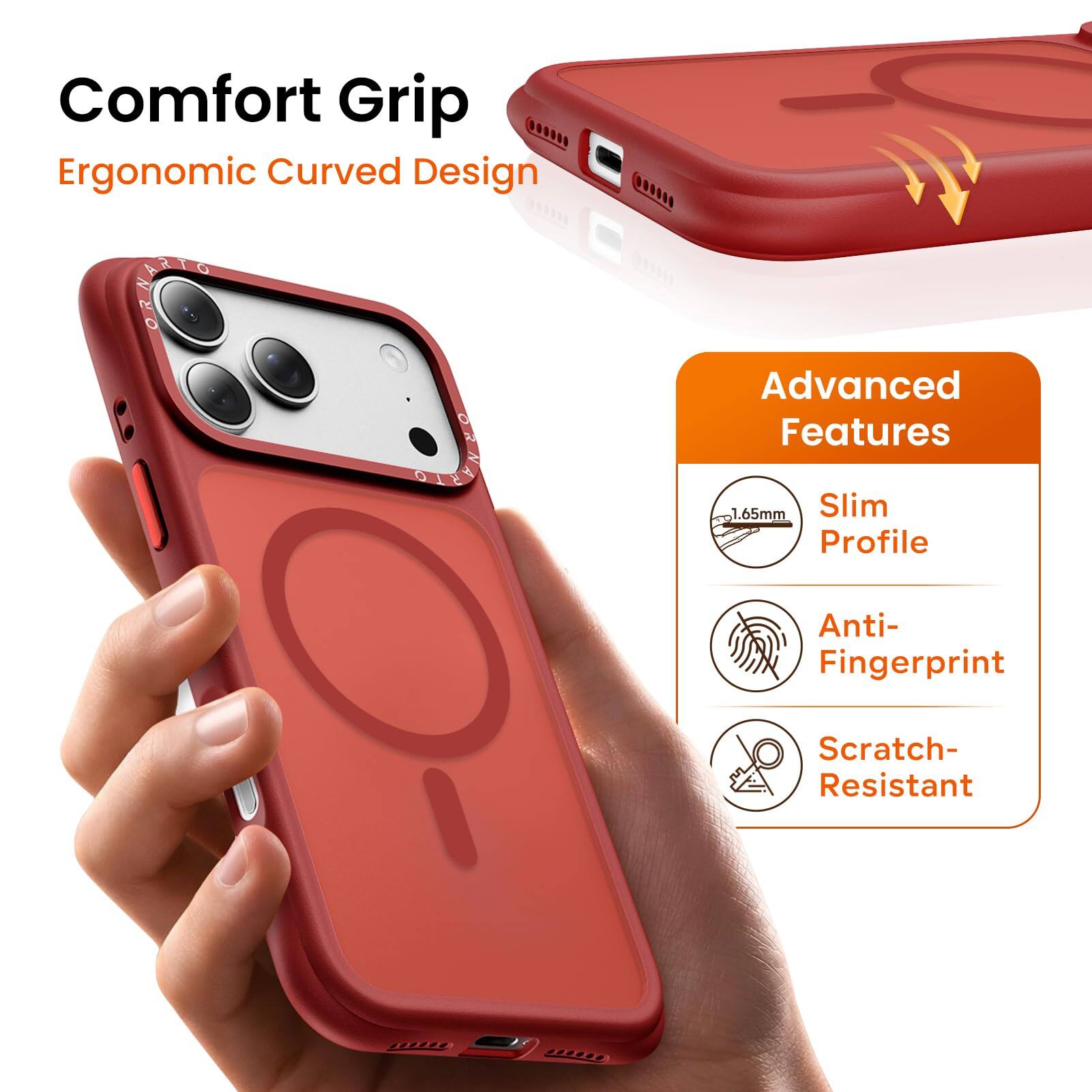 Comfort Grip  
Ergonomic Curved Design  

Advanced Features  
- 1.65mm Slim Profile  
- Anti-Fingerprint  
- Scratch-Resistant