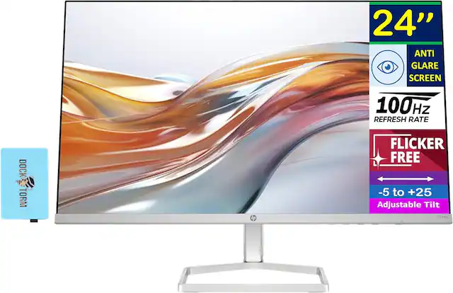 24" Anti Glare Screen
100Hz Refresh Rate
Flicker Free
-5 to +25 Adjustable Tilt
Dock E-Torm
524sw
