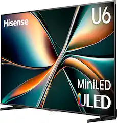 Hisense 55" U6 Pro Series Mini‑LED ULED 4K UHD HDR Gaming AI Smart Fire TV (55U6SF Pro, 2026 New) – Hi-QLED, Native 144Hz, Motion Rate 480, Dolby Vision IQ,· Atmos, HDR10+, Glare-Free, Alexa+ product image