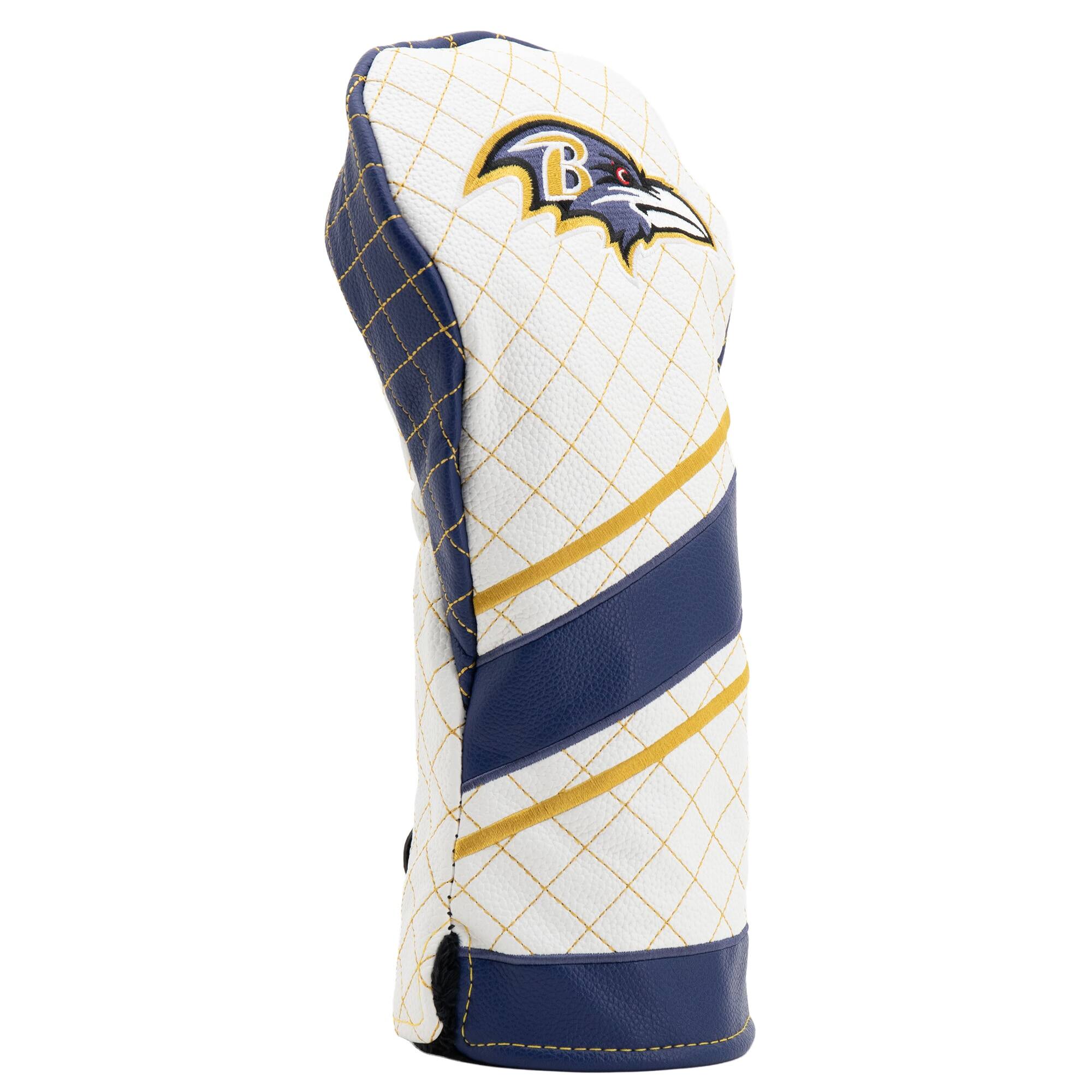 Alt View 2. Team Golf - Baltimore Ravens Striped Quilted Driver Headcover - Multicolor.