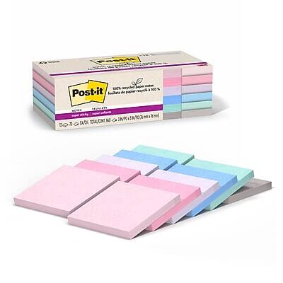 Post-it  
100% recyclable notes  
feuilles de papier recyclé 100%  
21 EA/O  
2 CONT  
3K PO IN