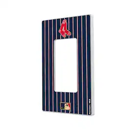 Keyscaper - 1924-1960 Cooperstown Pinstripe Single Rocker Light Switch Plate - Multicolor