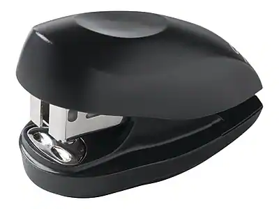 Front. Swingline - Tot Mini Stapler, 12-Sheet Capacity, Black - Black.