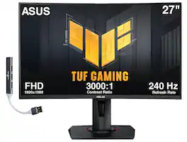 ASUS - TUF 27" FHD VA Gaming Monitor, 1ms Response Time, Anti-Glare, Flicker Free, HDMI & DKZ Hub (VG27VQMY) - Black