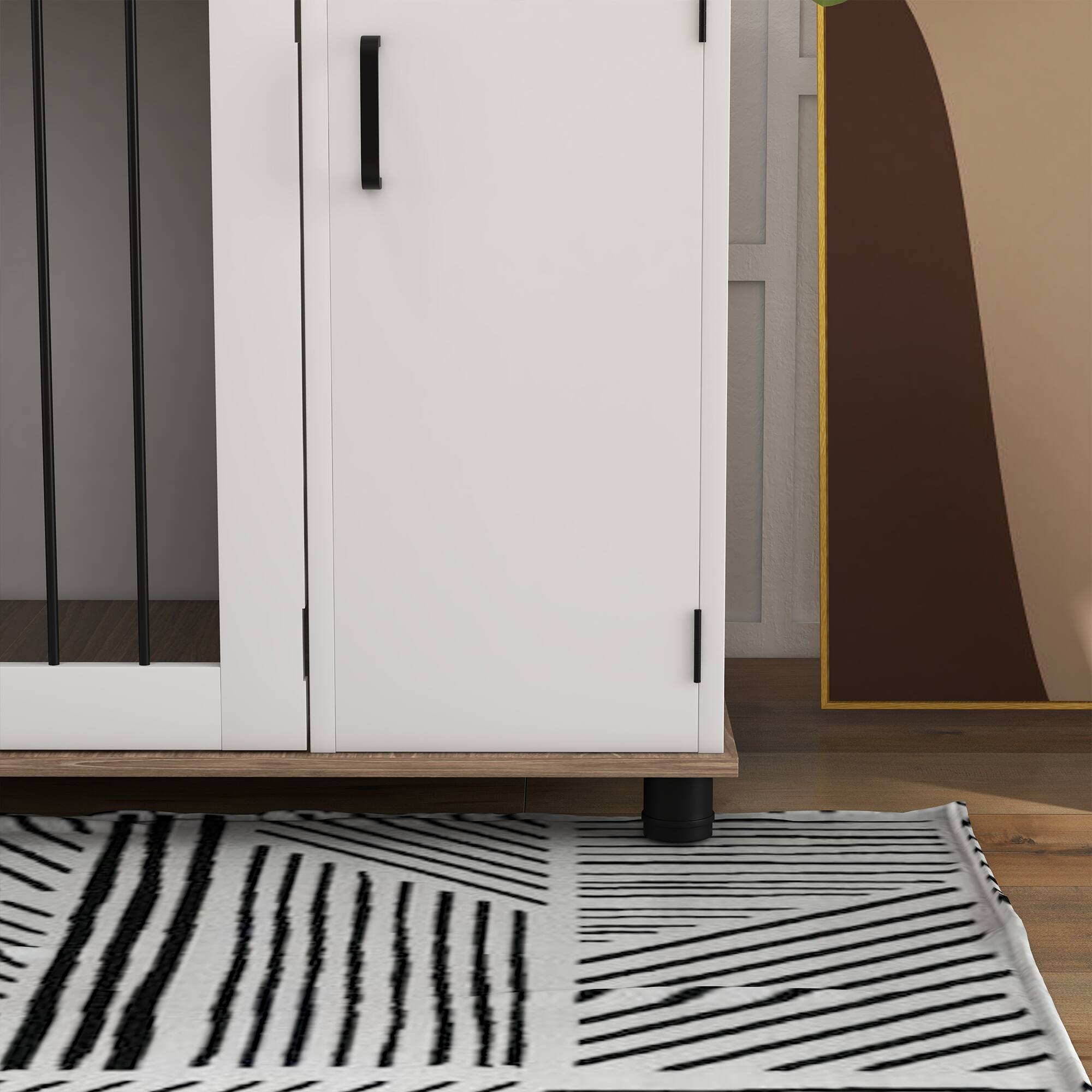 Alt View 7. Pawhut - Crate Furniture Side End Table Indoor w/ Storage - Brown.