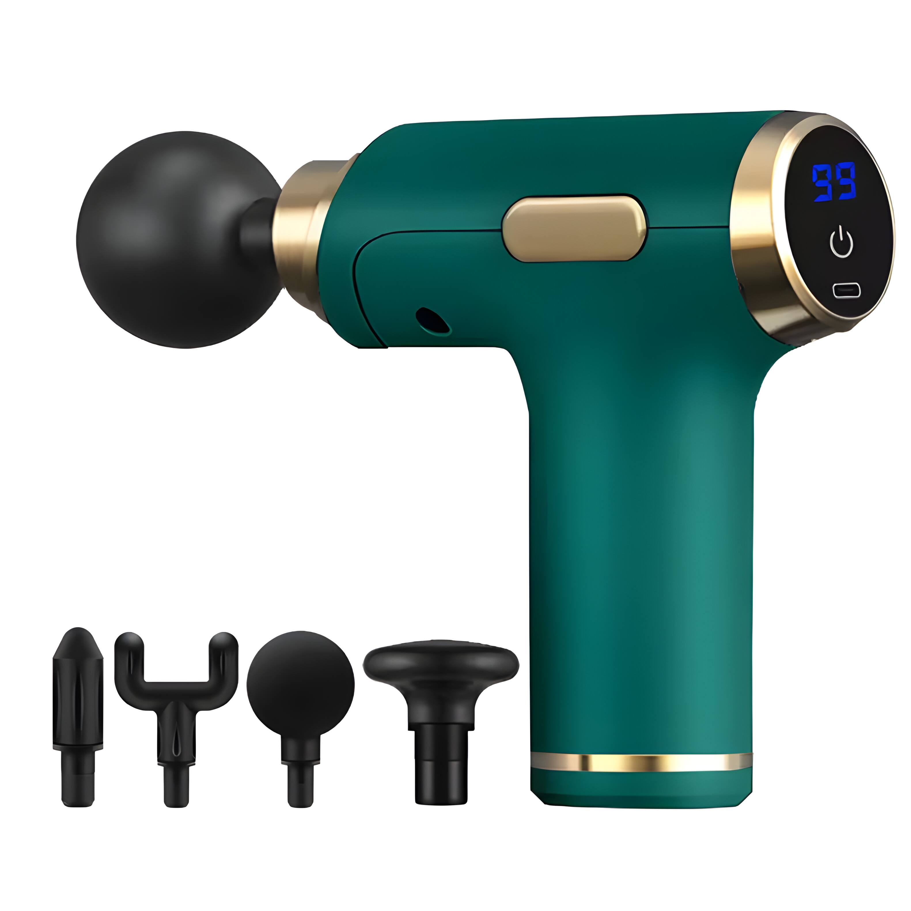 Alt View 3. Cluzine - Cordless Pocket Fitness Massage Gun 6 Speed Mini Deep Tissue Therapy Massager - Pink.