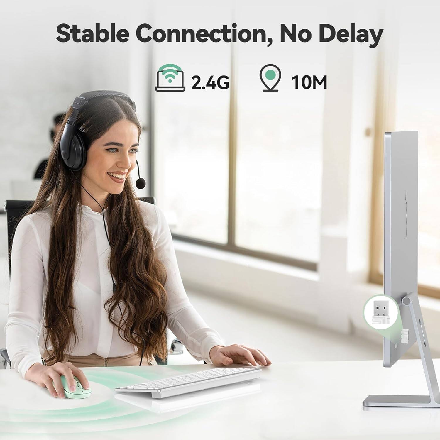 Stable Connection, No Delay  
2.4G  
10M