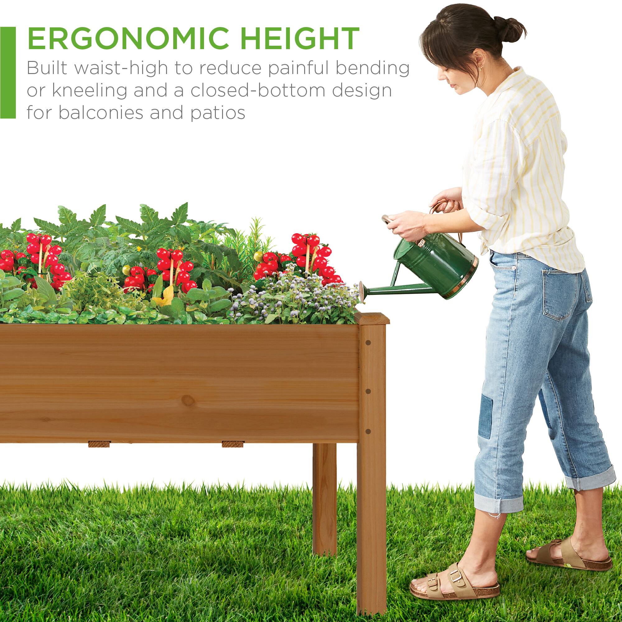ERGONOMIC HEIGHT  
Built waist-high to reduce painful bending or kneeling and a closed-bottom design for balconies and patios