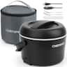 CHEFSPOT - 37oz Electric Lunch Box and Portable Food Warmer – Dual Use for Car and Home - Black
