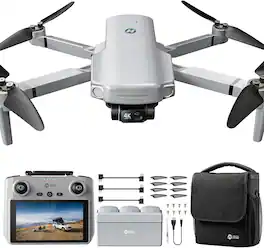 Holy Stone - HS360G 4K GPS Drone, 3-Axis Gimbal, Screen Remote, 3 Batteries