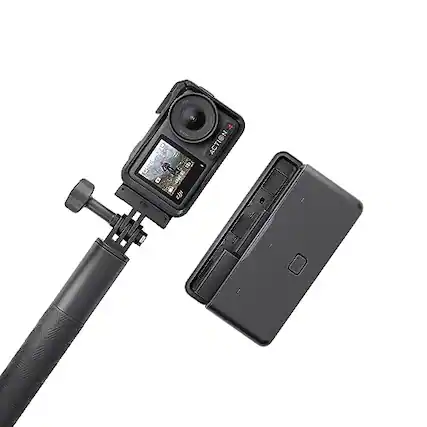 Front. DJI - DJI Osmo Action 4 Adventure Combo, 4K/120fps Waterproof Action Camera with a 1/1.3-Inch Sensor, 10-bit & D-Log M Color P - Black.