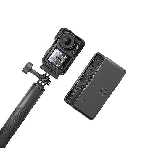 Front. DJI - DJI Osmo Action 4 Adventure Combo, 4K/120fps Waterproof Action Camera with a 1/1.3-Inch Sensor, 10-bit & D-Log M Color P - Black.
