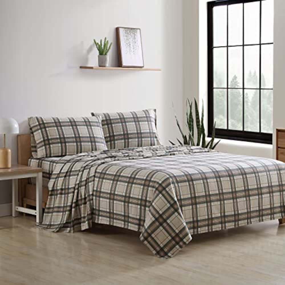 Edgewood Plaid Green/Beige Twin