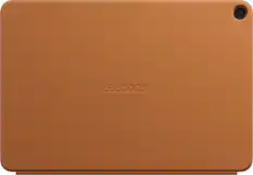 Front. Amazon - Amazon Alexa Tablet 12 Pro Plant-Based Leather Folio Cover – protect sustainably with a magnetic snap-on design - Caramel.