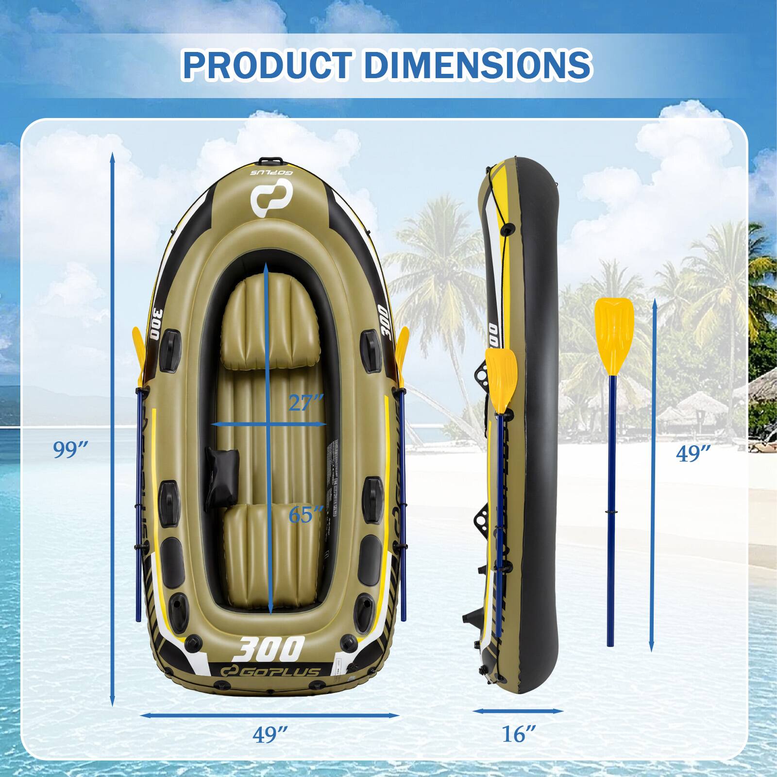 PRODUCT DIMENSIONS

SITMOD 300
- 99" x 65" x 49"

GOPLUS
- 49" x 16"