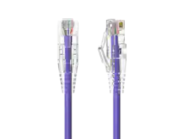 Cable Leader - Cat 6a Ethernet Cable, Slim 28 AWG Snagless RJ45 Patch, 10 Gbps for Router, Gaming Console, PC, Server Rack - Purple