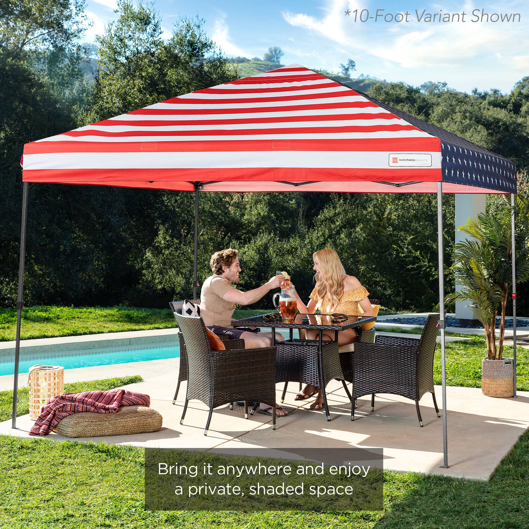 *10-Foot Variant Shown

Bring it anywhere and enjoy a private, shaded space