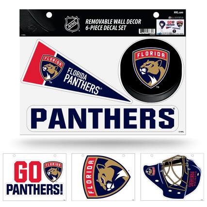 NHL.com
REMOVABLE WALL DECOR
6-PIECE DECAL SET
FLORIDA PANTHERS
PANTHERS
GO PANTHERS!
FLORIDA PANTHERS
FLORIDA PANTHERS
FLORIDA PANTHERS
NHL.com
© NHL