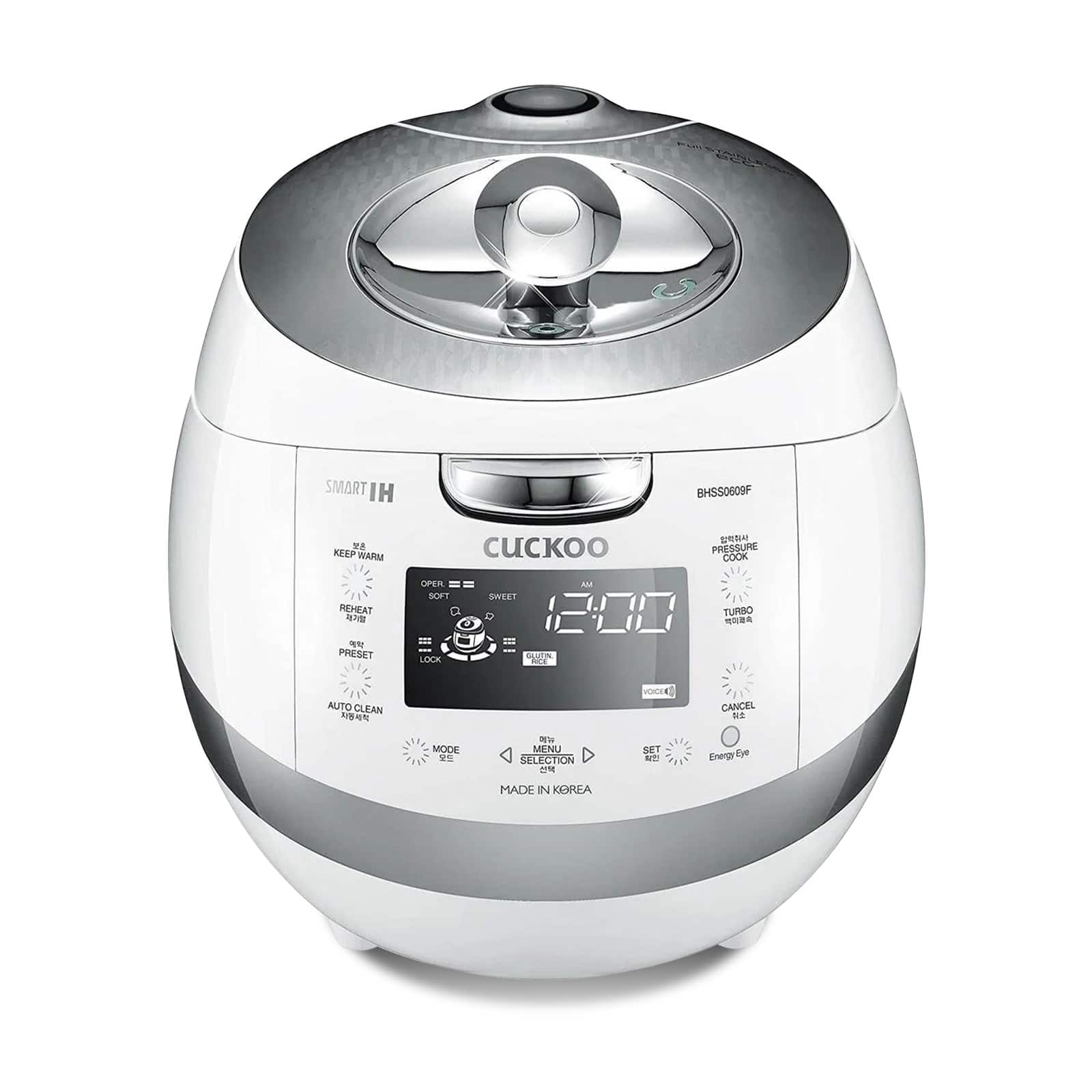 CUCKOO ELECTRONICS - CUCKOO CRP-BHSS0609F 6-Cup (Uncooked) / 12-Cup (Cooked) Induction Heating Pressure Rice Cooker with Nonstick Inner Pot - White
