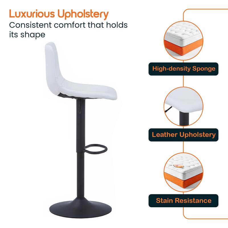 Luxurious Upholstery  
Consistent comfort that holds its shape

- High-density Sponge
- Leather Upholstery
- Stain Resistance