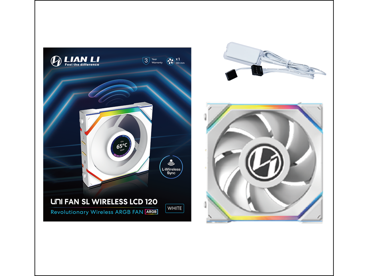 Lian Li UNI Fan SL LCD Wireless 120mm ARGB Fan 1.6