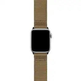 StrapsCo - Pro Seatbelt Strap Nylon Watch Band For Apple Watch - 44mm/45mm/46mm/49mm (Medium-Long) - Camel