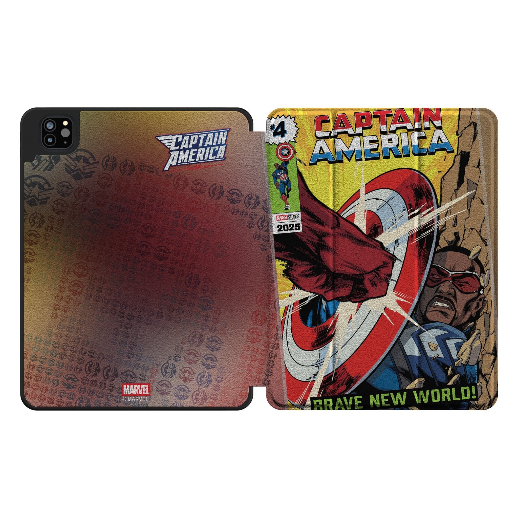 Keyscaper - Marvel Classic Cover Tablet Case - Apple iPad Mini (6th Gen) - Sam Wilson Captain America