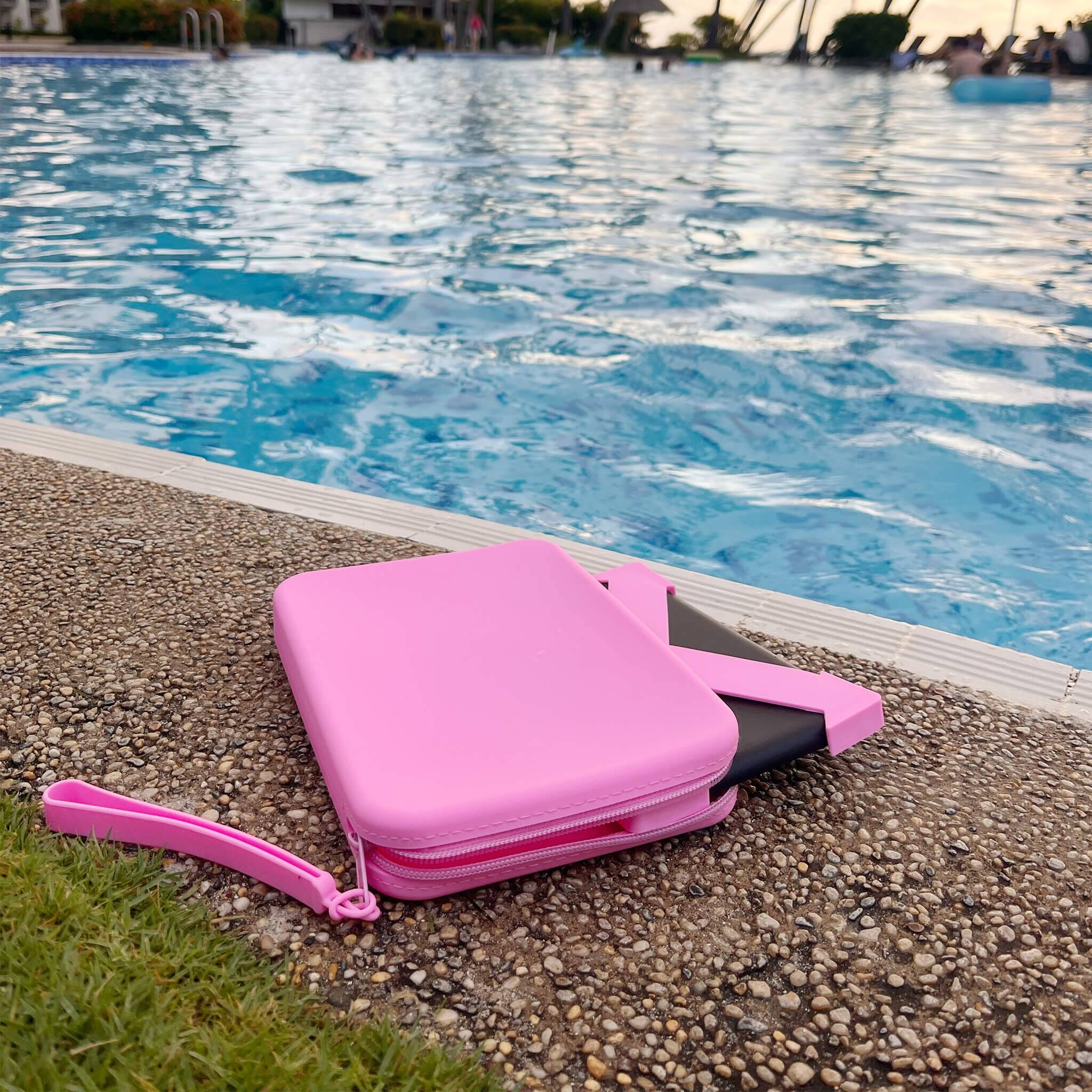 Left. Strapsicle - Clutch for E-Readers - 6.8″–7″ Paperwhite 2024, 6″ Kindles, Kobos, Nook & iPad mini 6 - Anti-Dust Coating - Candy Pink - Candy Pink.