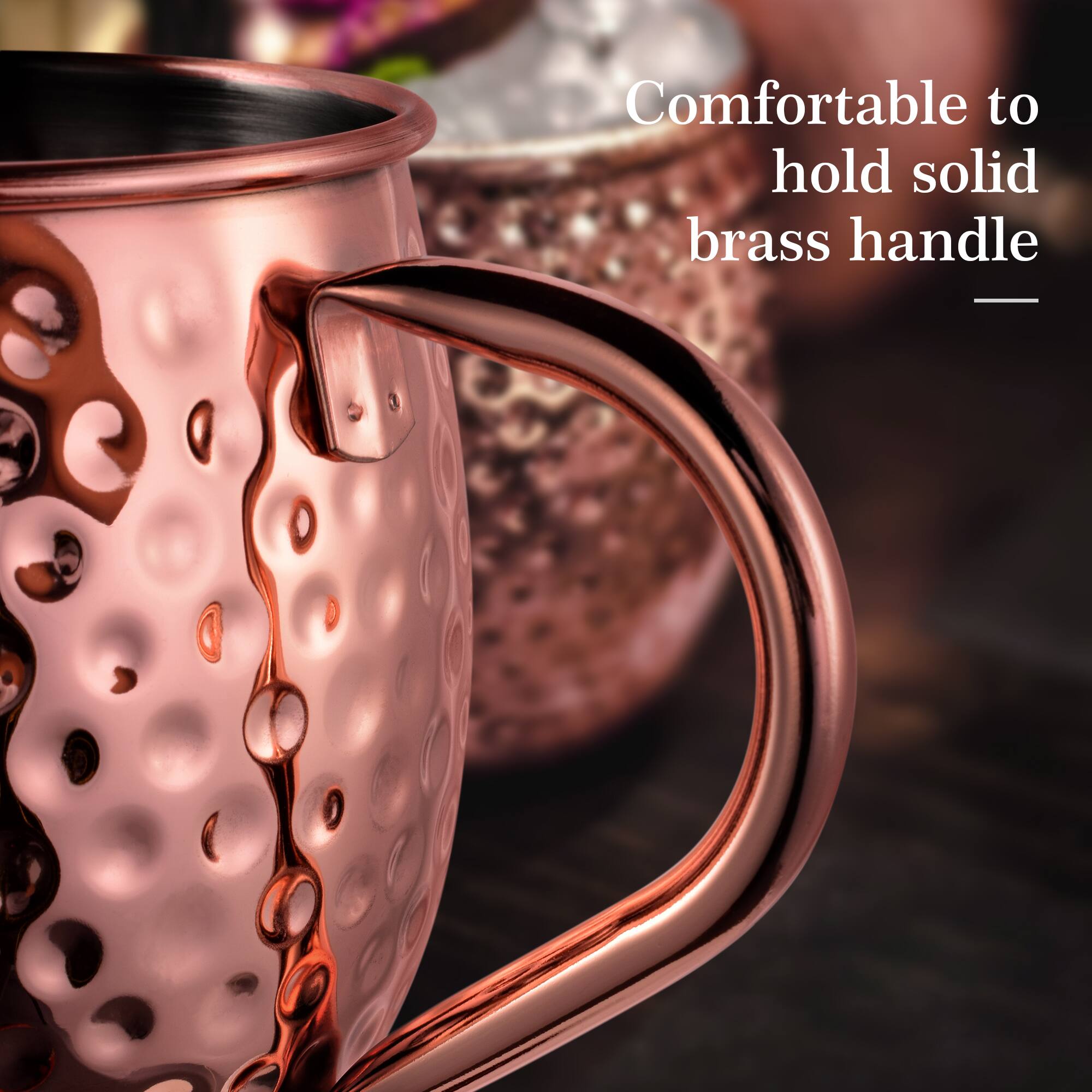 Comfortable to hold solid brass handle