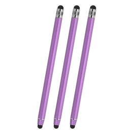 Unique Bargains - 3pcs Stylus Pens for Touch Screens, 2 in 1 High Sensitivity Universal Pen Capacitive Stylus for Phone Tablets Laptop - Purple