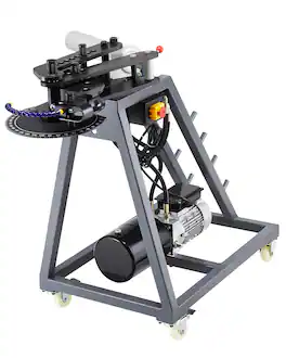 VEVOR - Electric Tube Bending Machine, 750W Electric Tubing Bender with 6L Hydraulic Cylinder, Movable Pipe Bender Machine - Black;Grey