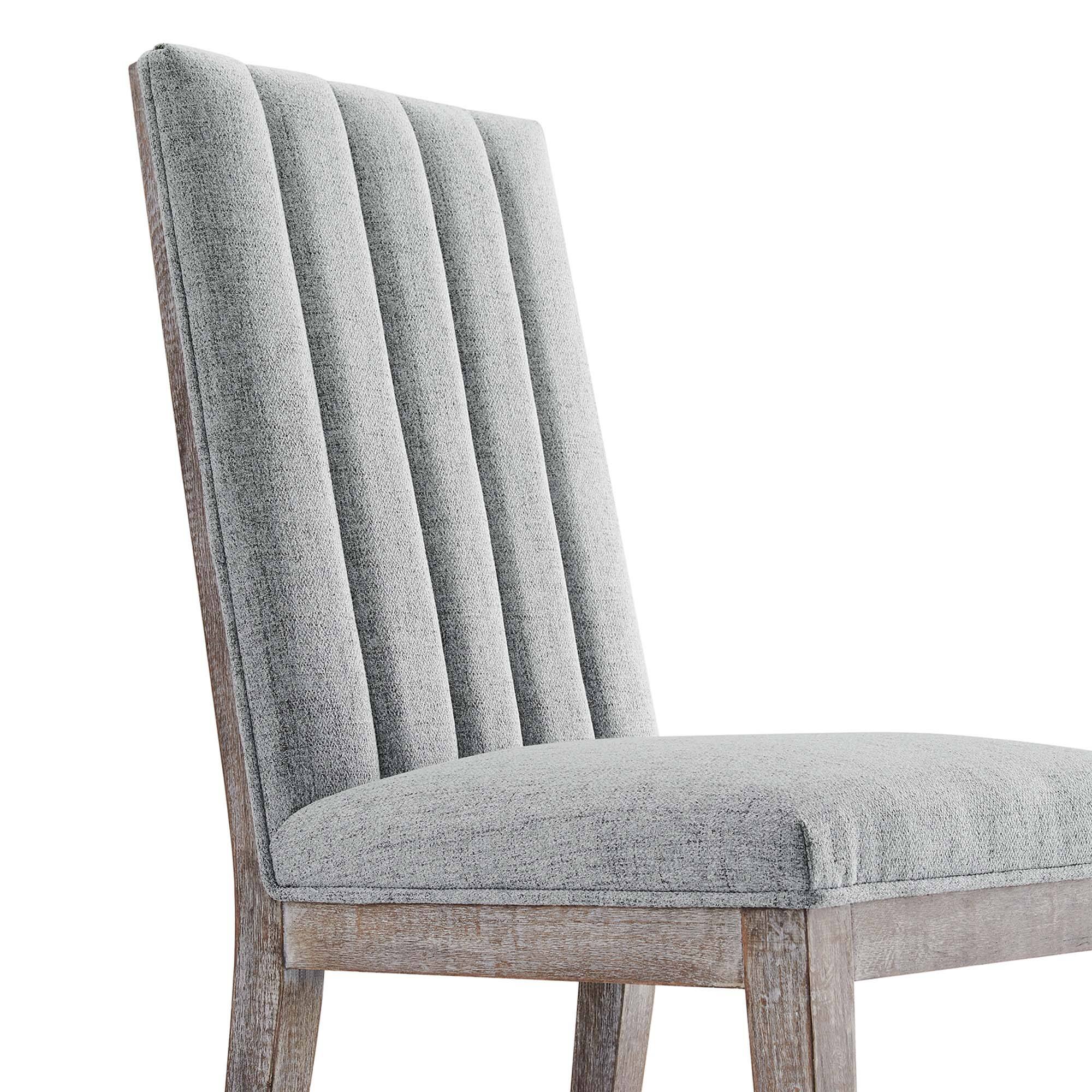 Alt View 2. Modway - Maisonette French Vintage Tufted Fabric Fabric Dining Side Chair by Modway - Light Gray.