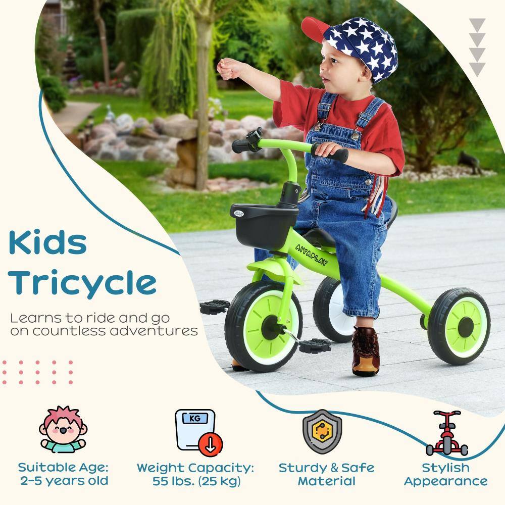 Kids Tricycle  
Learns to ride and go on countless adventures  

Suitable Age: 2-5 years old  
Weight Capacity: 55 lbs. (25 kg)  
Sturdy & Safe Material  
Stylish Appearance