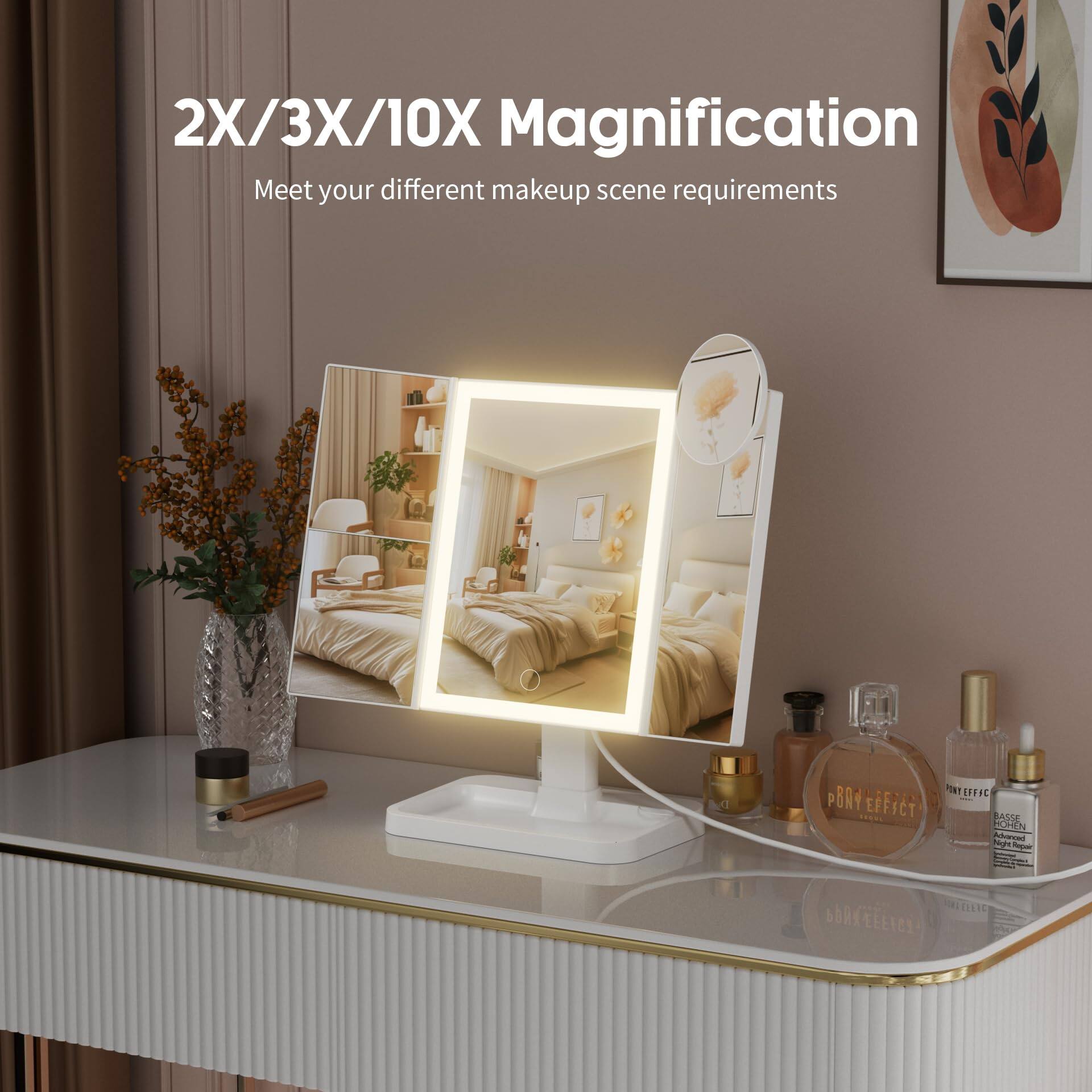 2X/3X/10X Magnification  
Meet your different makeup scene requirements