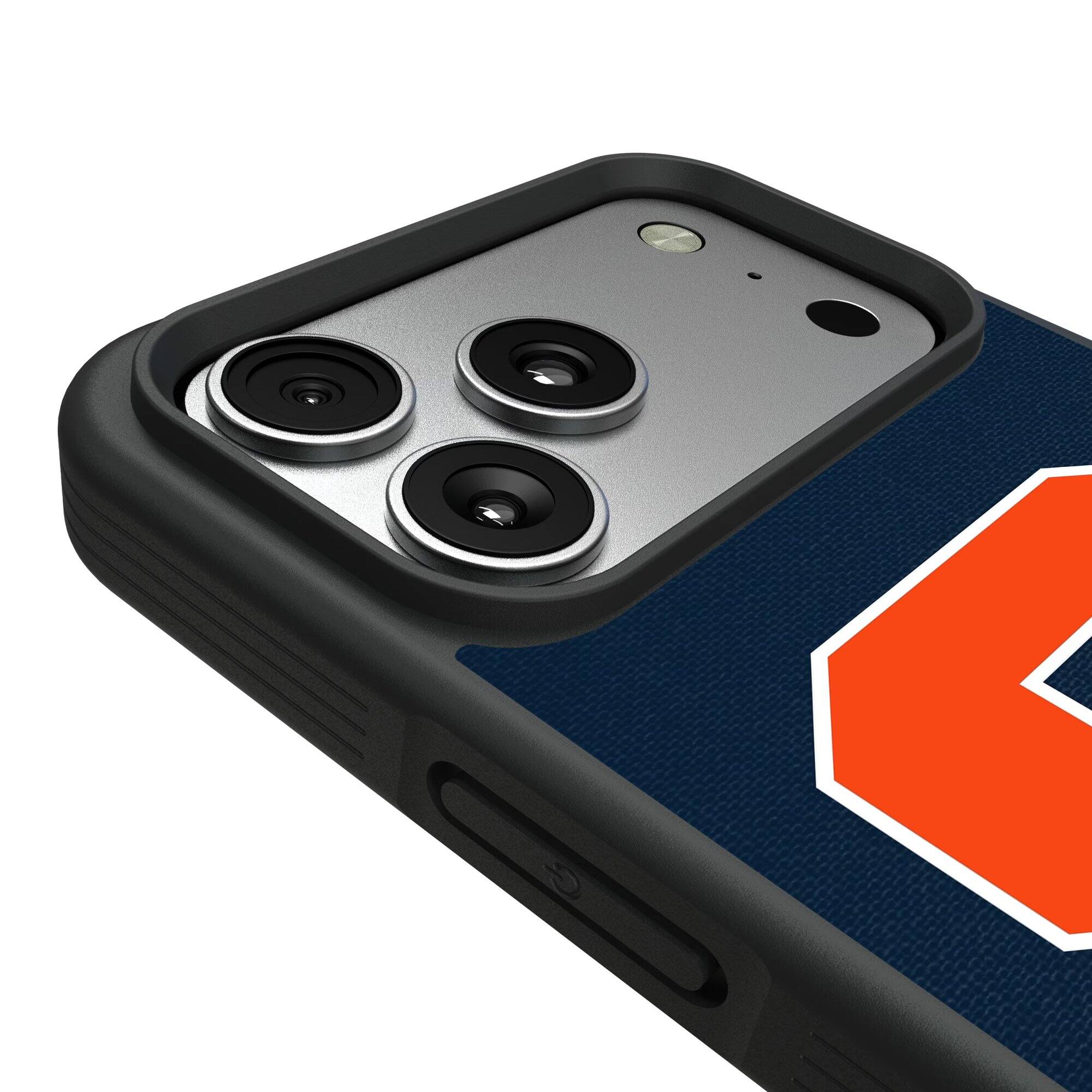 Alt View 2. Keyscaper - Syracuse Orange iPhone Solid Design Bump Case - 15 Pro Max - Multicolor.