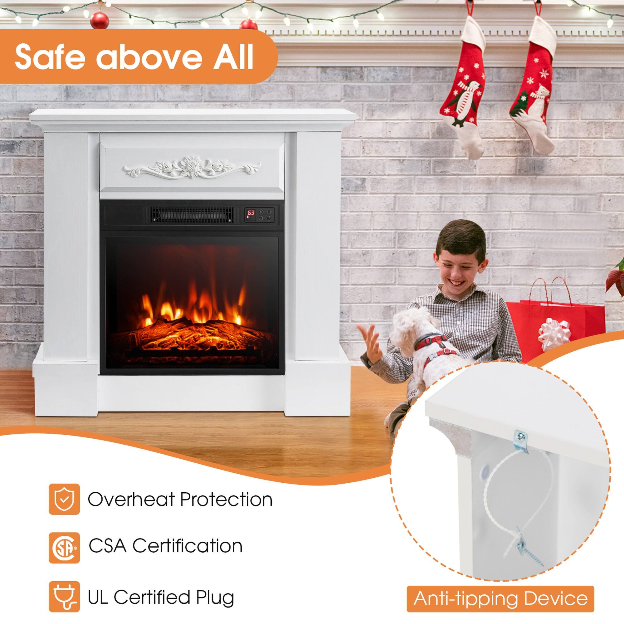 Safe above All

Overheat Protection
CSA Certification
UL Certified Plug
Anti-tipping Device