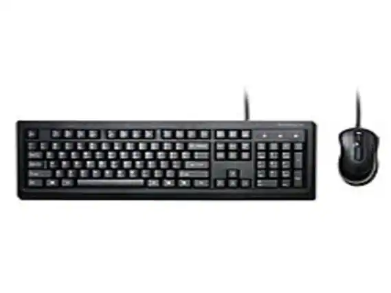Front. Kensington - Kensington Mouse-in-a-Box and Keyboard Wired USB Desktop Set (K72436AM) - Black - Black.