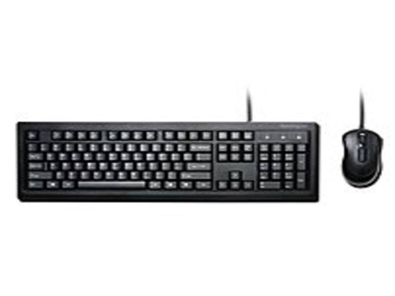 Front. Kensington - Kensington Mouse-in-a-Box and Keyboard Wired USB Desktop Set (K72436AM) - Black - Black.