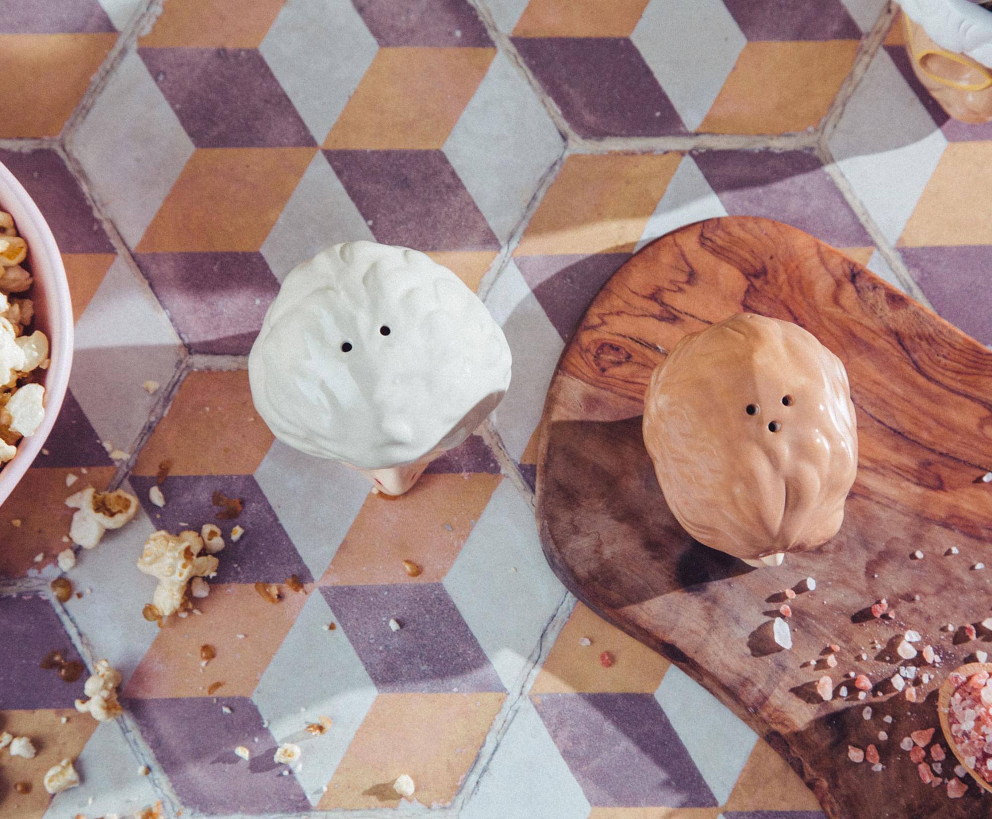 Alt View 4. Silver Buffalo - The Golden Girls Rose and Blanche Ceramic Salt and Pepper Shakers | Set of 2 - Beige.