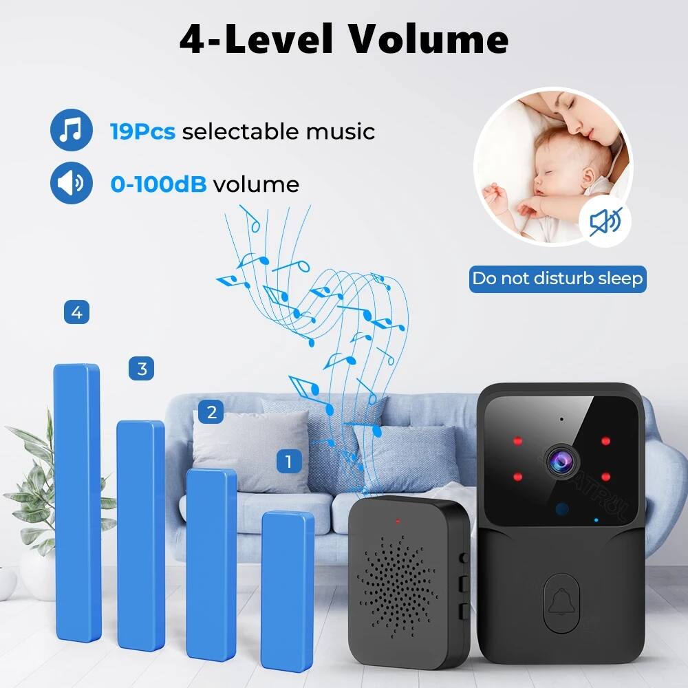 4-Level Volume

19Pcs selectable music

0-100dB volume

Do not disturb sleep