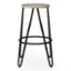 Alt View 12. Simpli Home - Simeon Industrial Metal 26 inch Metal Counter Height Stool with Wood Seat (Set of 2) in Natural / Black - Natural / Black.