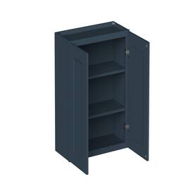 Boyel Living - 27-in W x 30-in H x 12-in D Shaker RTA Kitchen Wall Cabinet with Soft-Close - Charcoal Blue