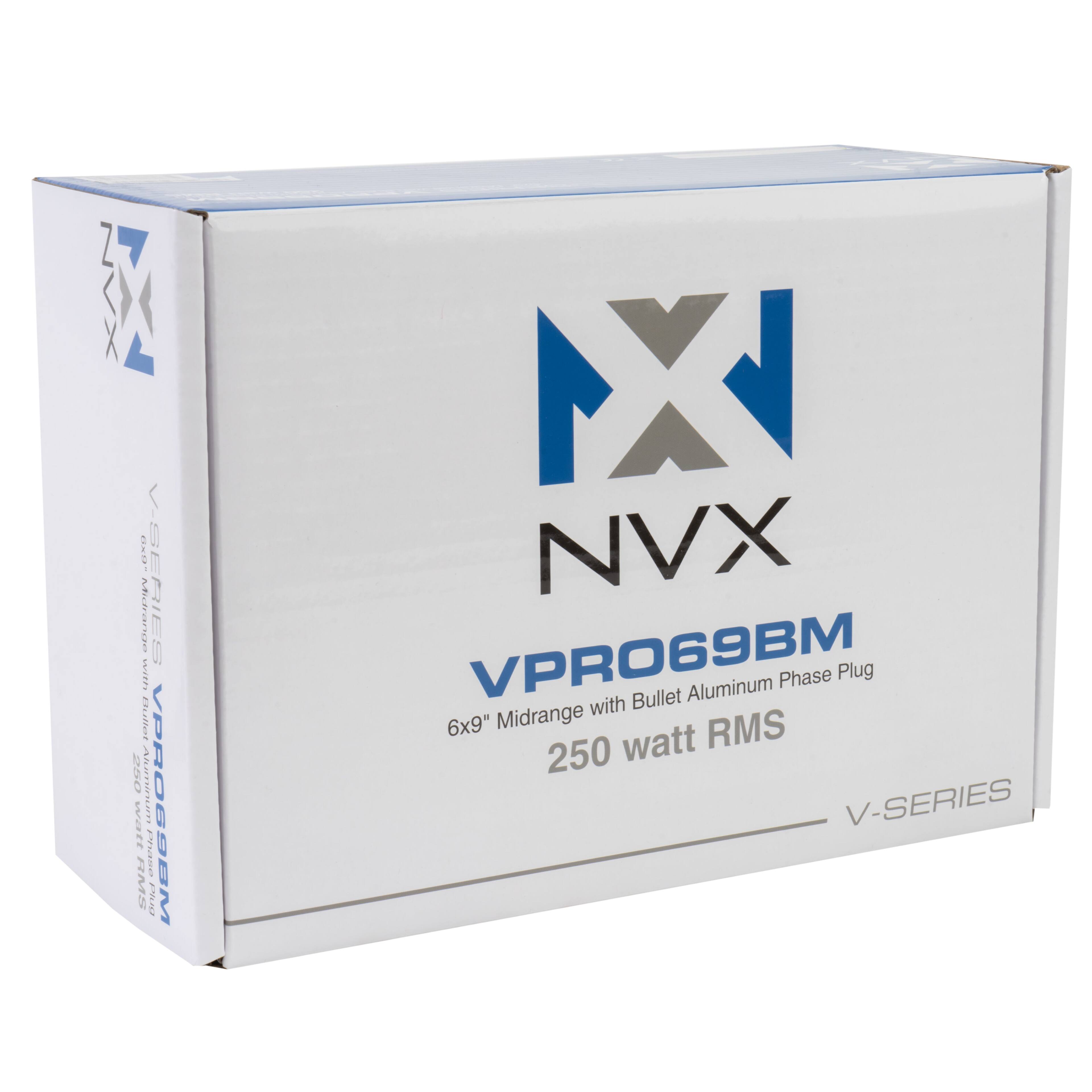 Zx : NVX VPRO69BM 6x9" Midrange with Bullet Aluminum Phase Plug 250 watt RMS V-SERIES
