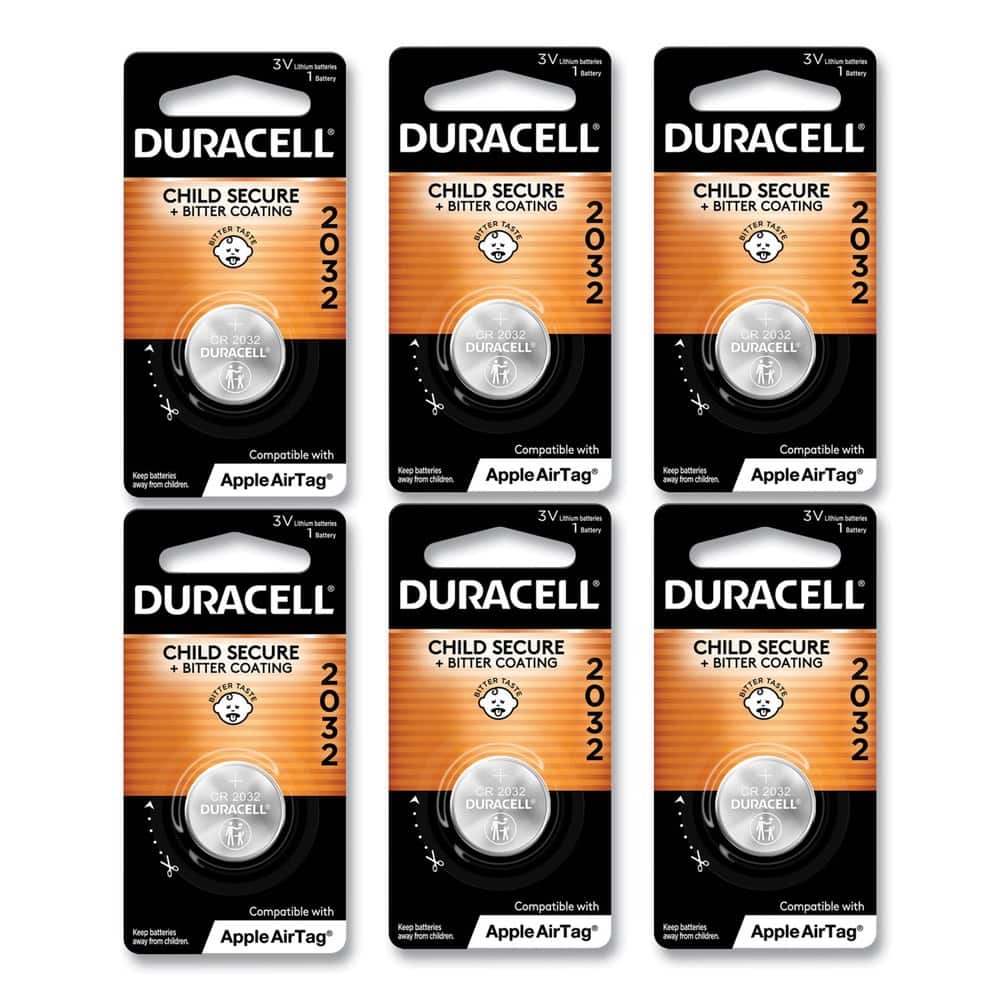 Duracell - DL2032BPK 2032 Lithium Coin Batteries with Bitterant (6/Box)
