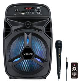 iQ Sound - 8 Inch Bluetooth LED Display Speaker With Remote Control in Black